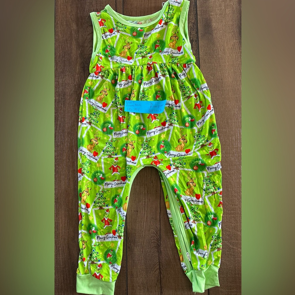 Christmas Grinch Bamboo Romper